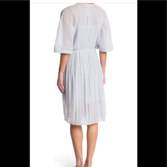 Samsoe Samsoe andine smoked elbow sleeve midi dress size M - Picture 2 of 9